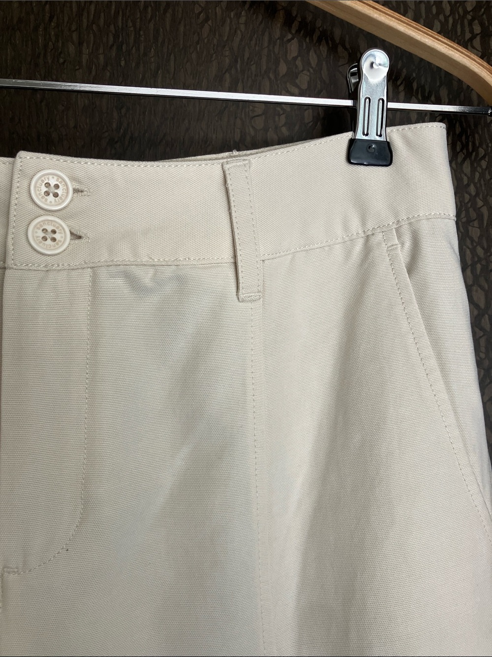 SANCTUARY Standard Surplus Cream Wide-Leg Cropped Cargo Pants Women’s 29 - Picture 3 of 12